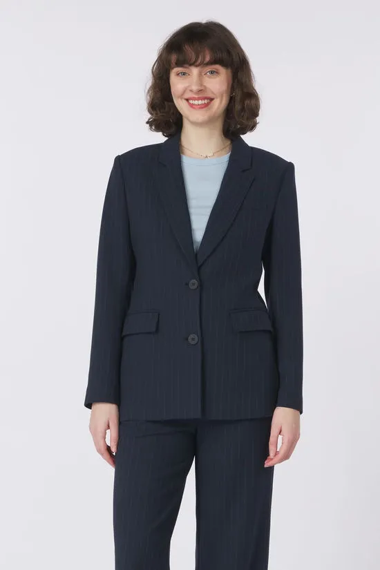 Blazer Rita Ls Classic Pin Stri