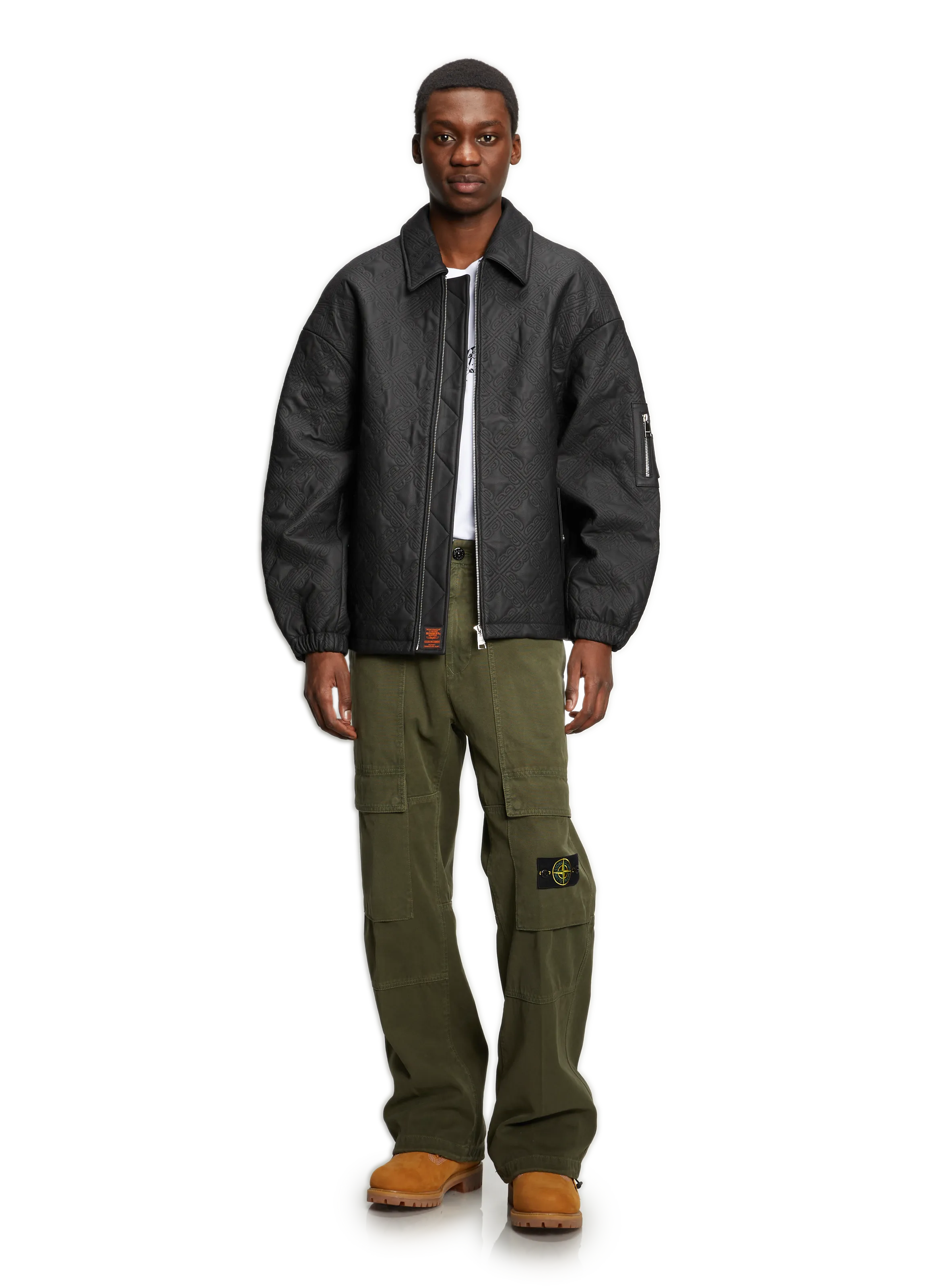 BLOUSON BERWIN EN CUIR - BOMBERS ORIGINAL pour HOMME | Printemps