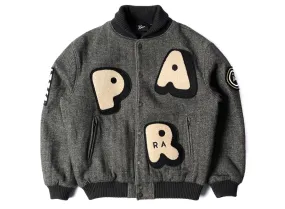 By Parra Rounded PAR Varsity Jacket Dark Grey