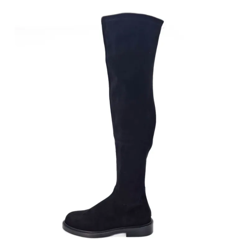 Cuissarde élégante en velours noir - Guglielmo Rotta - Scarpe