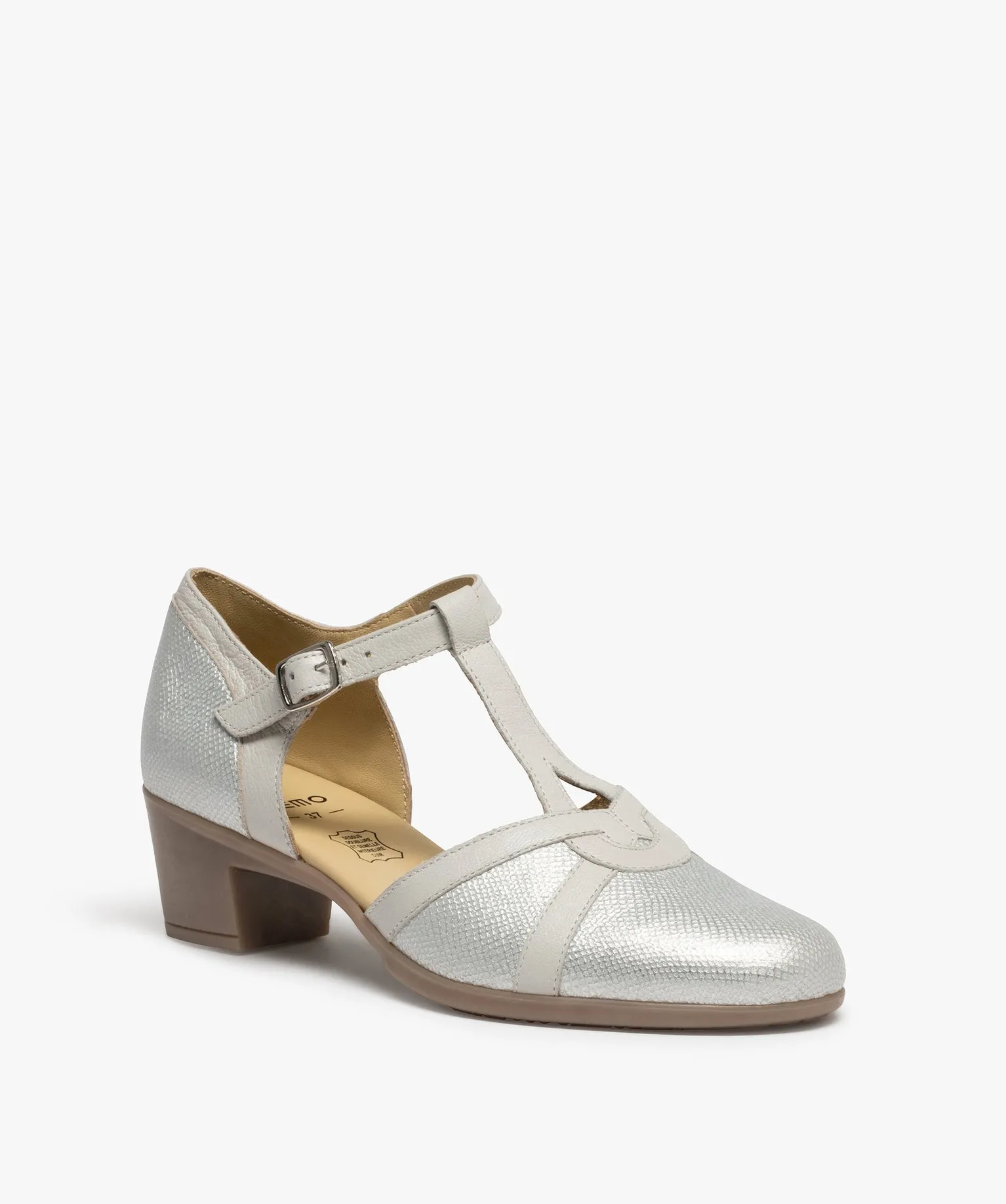 escarpins femme confort style salomes en cuir blanc escarpins