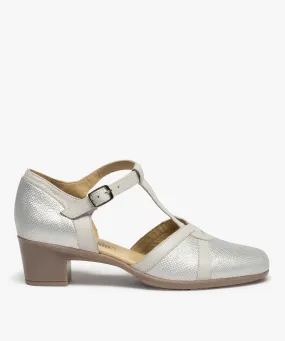 escarpins femme confort style salomes en cuir blanc escarpins