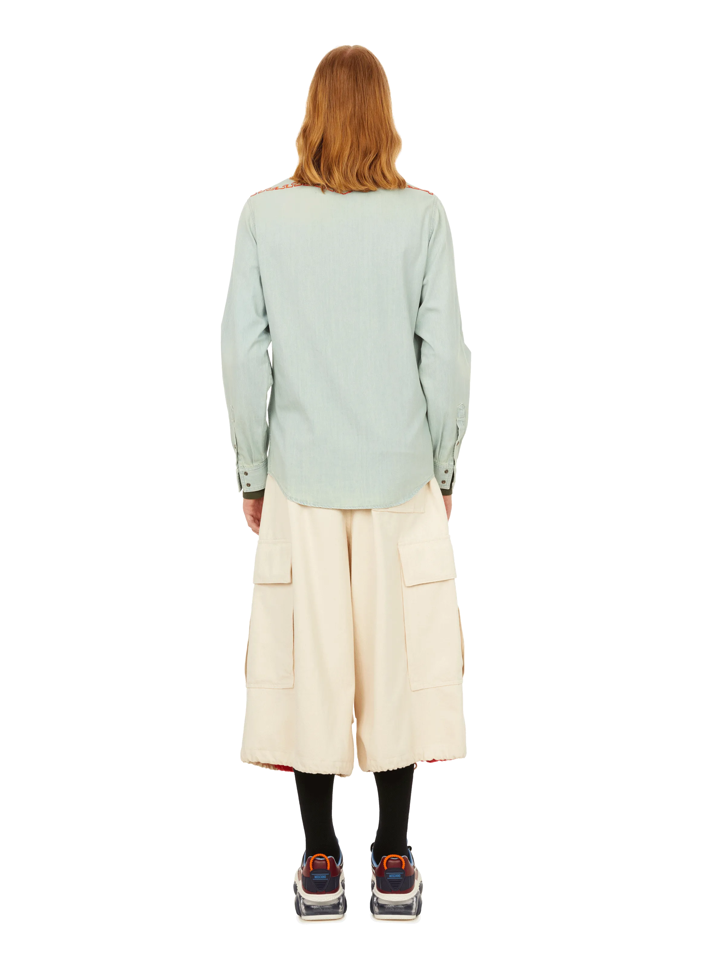 ETRO  Chemise en jean brodée - Bleu