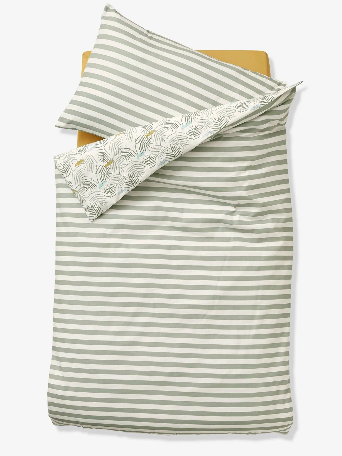 Housse de couette bébé TREK Oeko-Tex® blanc imprimé - Vertbaudet