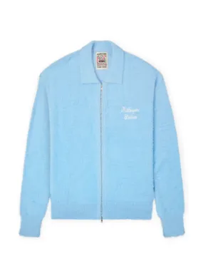 Kidsuper Veste zippée en fourrure bleu bébé