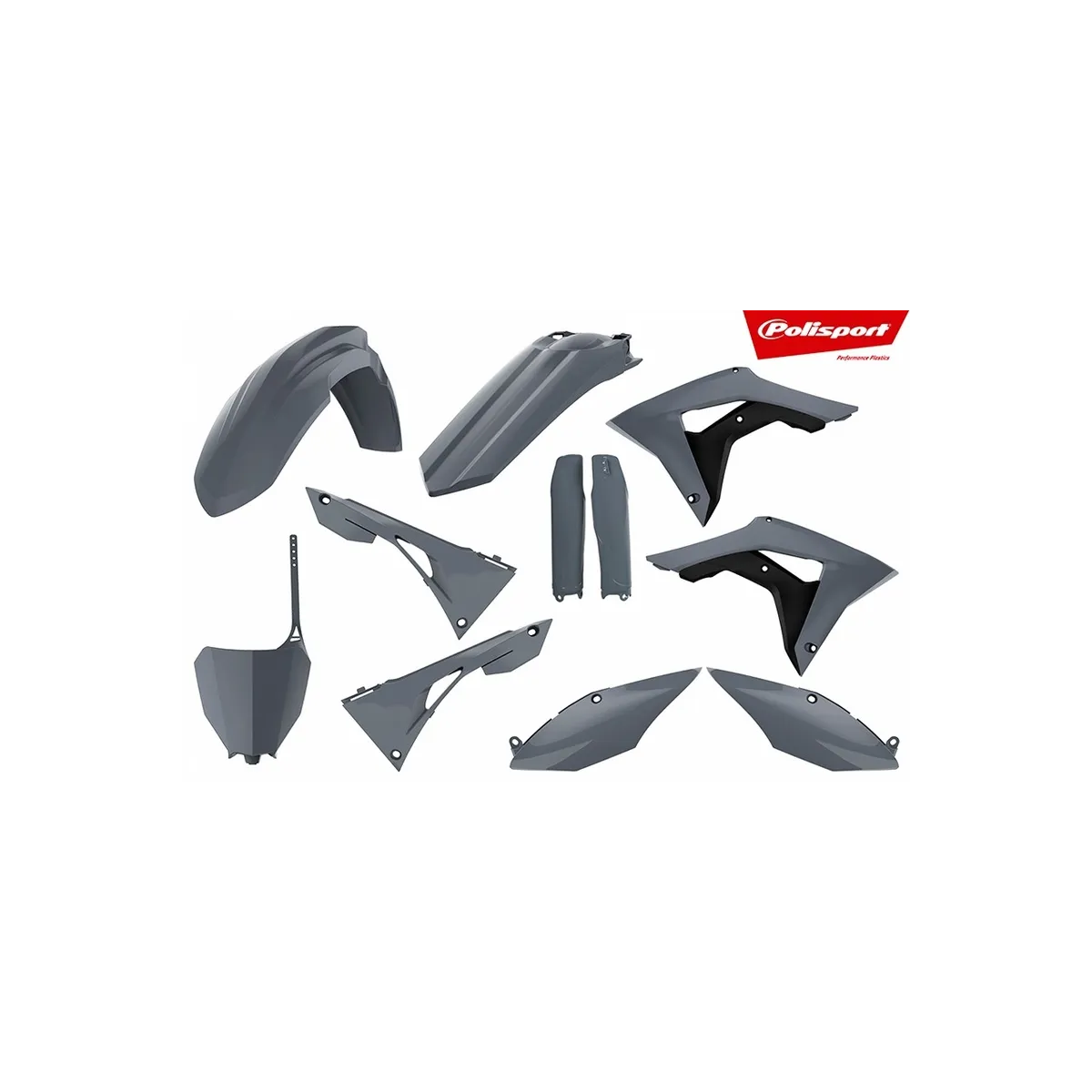 Kit plastiques - Gris - POLISPORT Honda 250 450 CRF-R 2017-2021