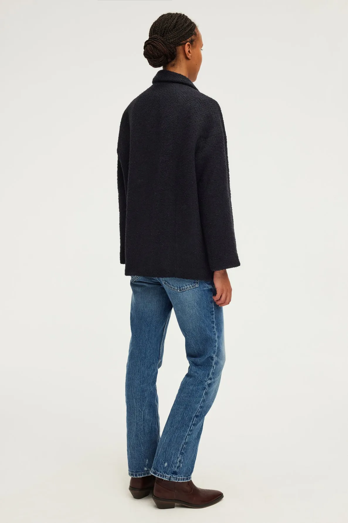 Manteau court en tweed lurex - LILA