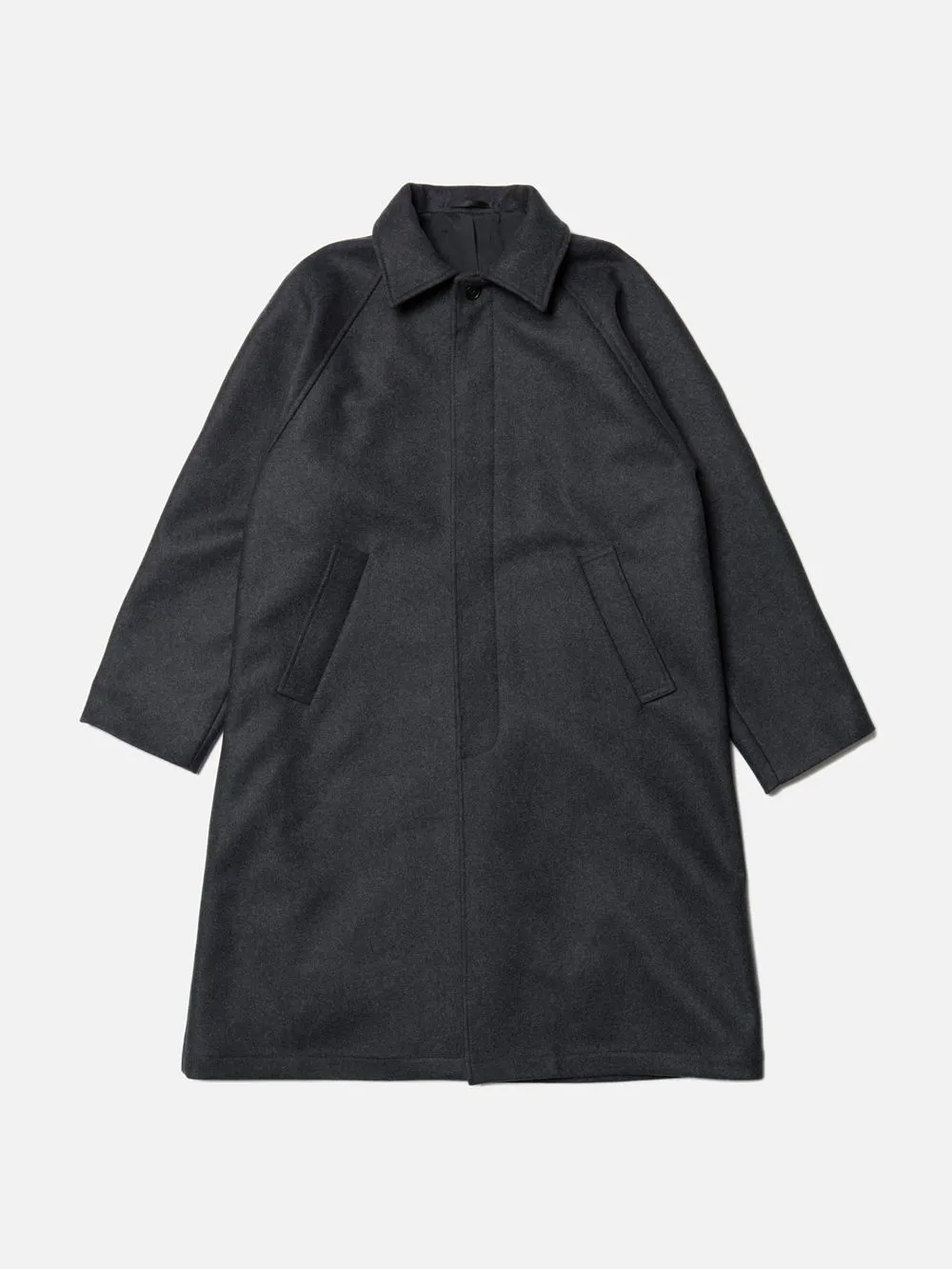 Manteau en laine recyclée | gris "corey car coat anthracite melange" homme