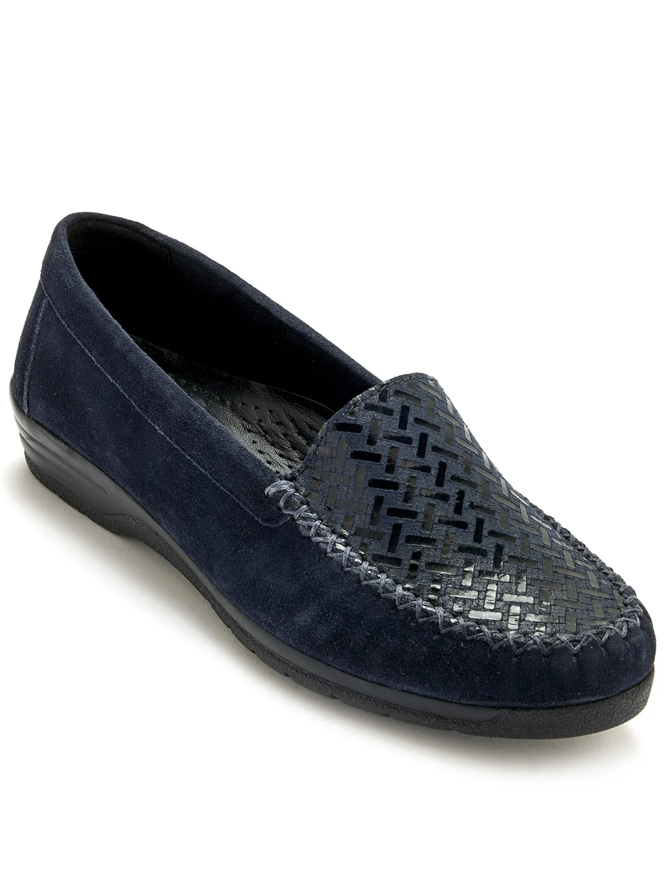 Mocassins cuir velours largeur confort