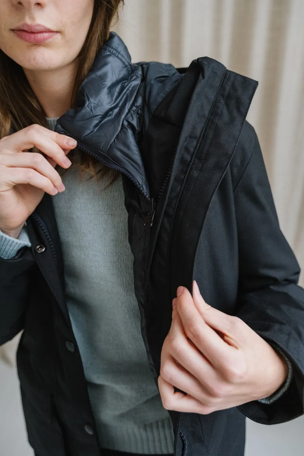 Parka réversible 3 en 1 en matière recyclée | marine "w's pine bank 3-in-1 parka pitch blue" femme