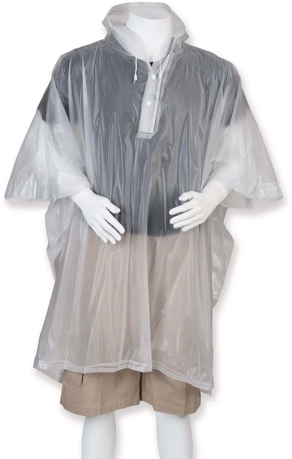 Poncho coupe-vent imperméable mixte - SPL010 - blanc 