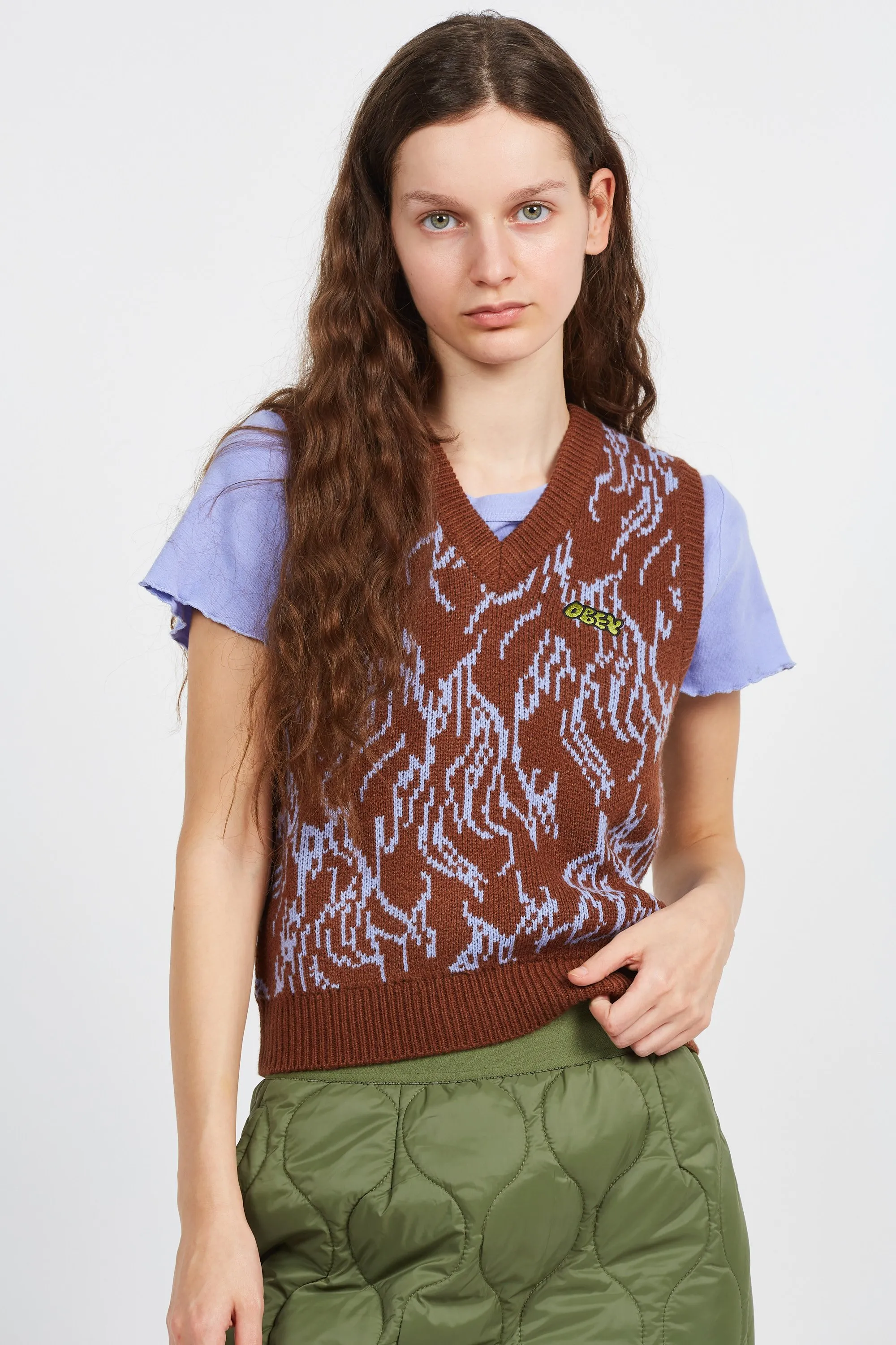 Pull Marron Obey - Femme | Citadium