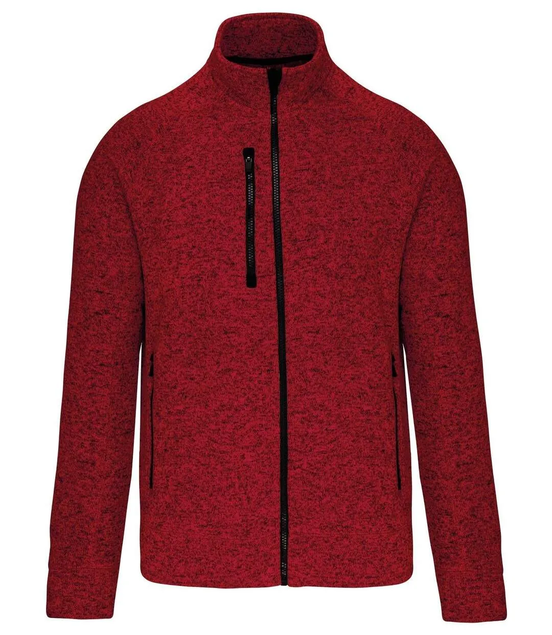 Veste chinée ouverture zippée - homme - K9106 - rouge