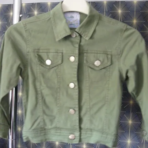 Veste en coton brodée au dos