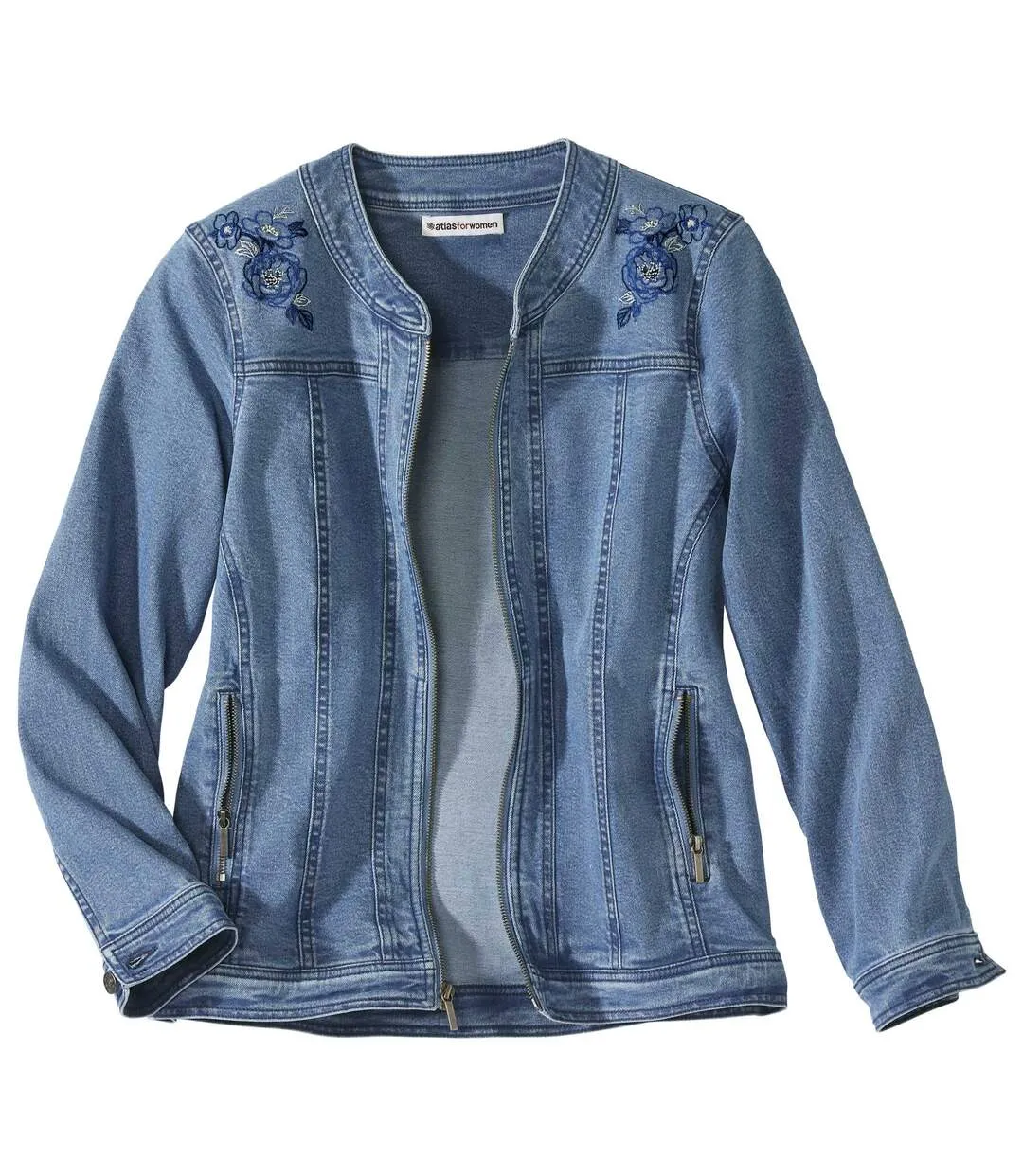 Veste en Jean Stretch Brodée 
